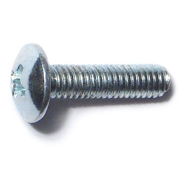 4mm-0.7 x 16mm Zinc Plated Class 4.8 Steel Coarse Thread Phillips Truss Head Machine Screws