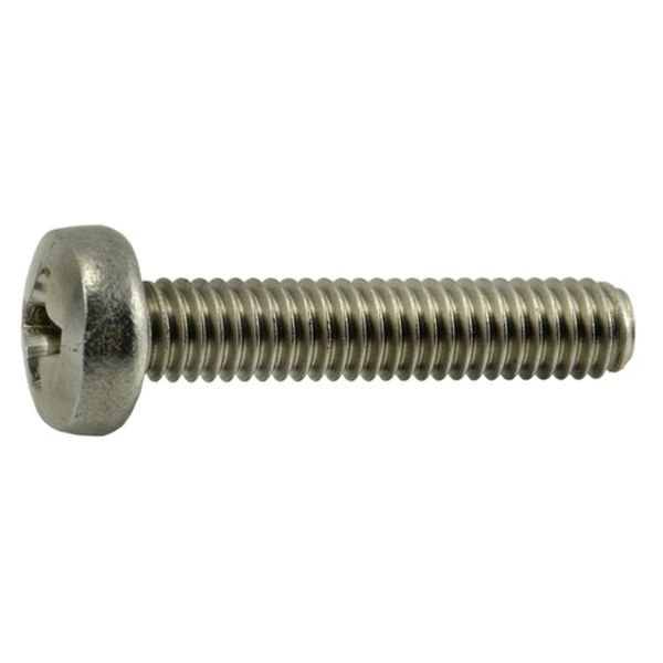 4mm-0.7 x 20mm A2 Stainless Steel Coarse Thread Phillips Pan Head Machine Screws