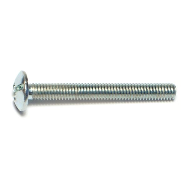 4mm-0.7 x 35mm Zinc Plated Steel Coarse Thread Combo Truss Head Machine Screws