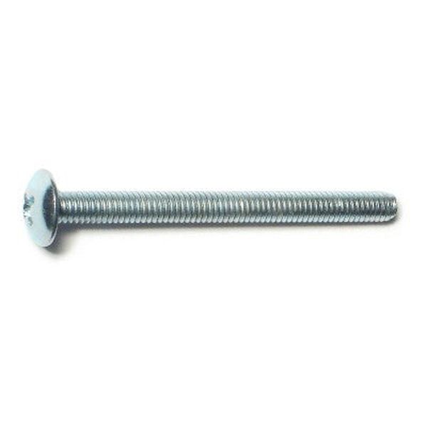 4mm-0.7 x 45mm Zinc Plated Class 4.8 Steel Coarse Thread Phillips Truss Head Machine Screws