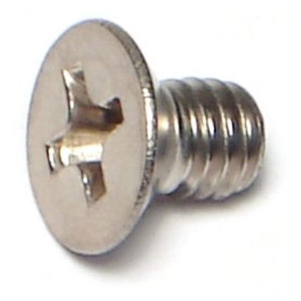 4mm-0.7 x 6mm A2 Stainless Steel Coarse Thread Phillips Flat Head Machine Screws