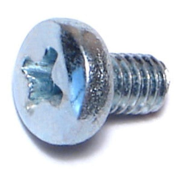 4mm-0.7 x 6mm Zinc Plated Class 4.8 Steel Coarse Thread Phillips Pan Head Machine Screws