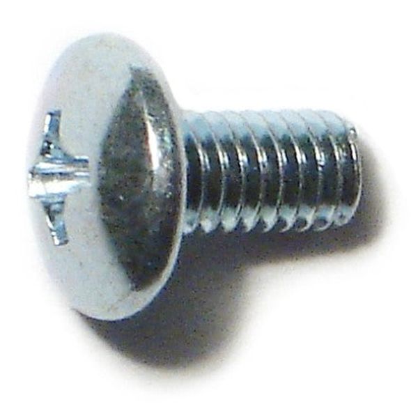 4mm-0.7 x 8mm Zinc Plated Class 4.8 Steel Coarse Thread Phillips Truss Head Machine Screws