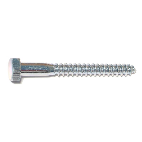 5/16" x 3" Zinc Plated Grade 2 / A307 Steel Hex Head Lag Screws