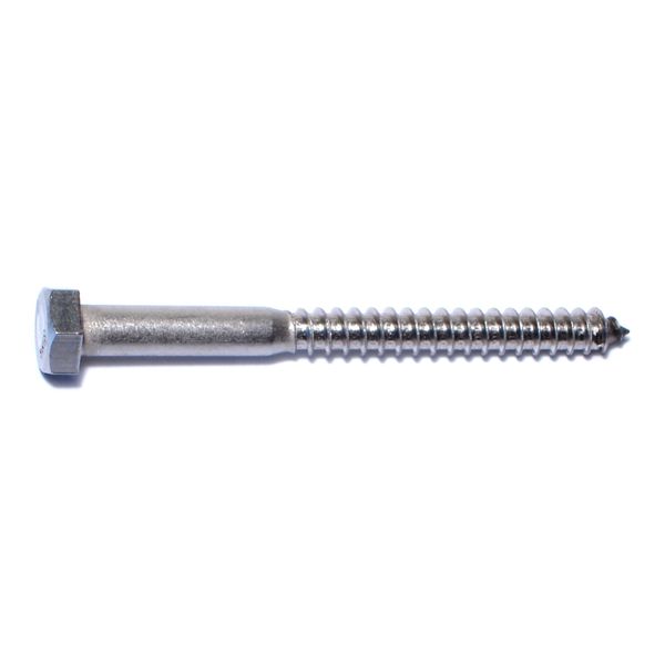 5/16" x 3-1/2" 18-8 Stainless Steel Hex Head Lag Screws