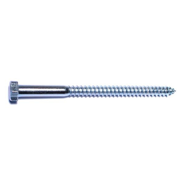 5/16" x 4-1/2" Zinc Plated Grade 2 / A307 Steel Hex Head Lag Screws