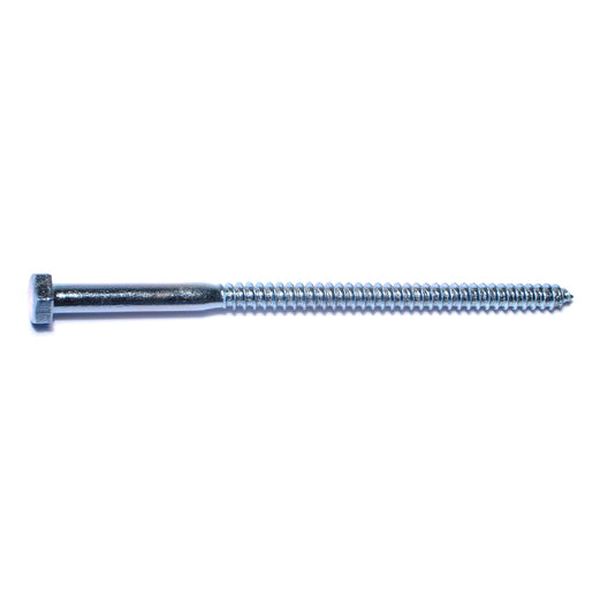 5/16" x 6" Zinc Plated Grade 2 / A307 Steel Hex Head Lag Screws