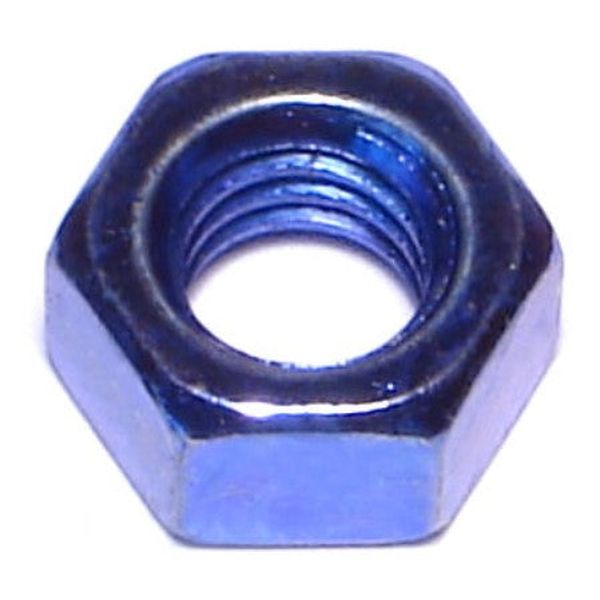 5/16"-18 Zinc Plated Grade 8 Steel Blue Rinsed Coarse Thread Hex Nuts