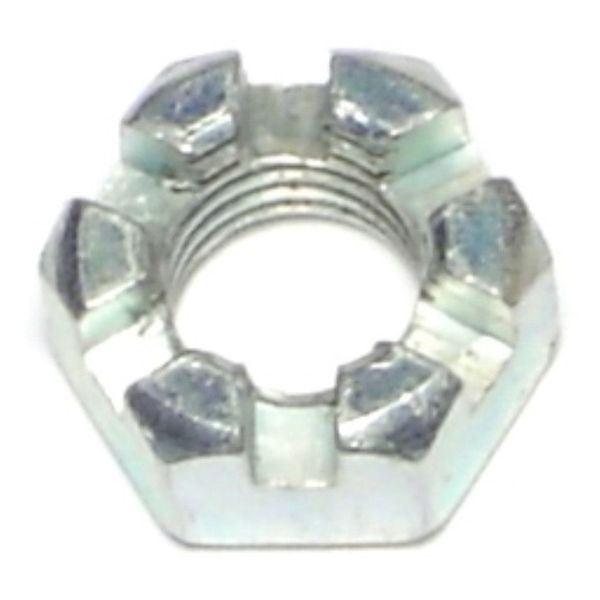 5/16"-18 Zinc Plated Steel Coarse Thread Slotted Hex Nuts