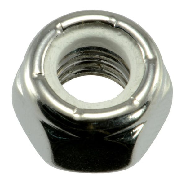 5/16"-18 Polished 18-8 Stainless Steel Coarse Thread Nylon Insert Lock Nuts