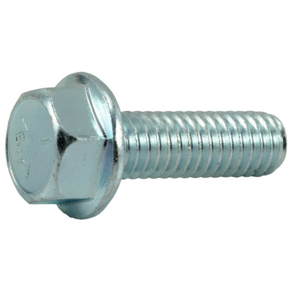 5/16"-18 x 1" Zinc Plated Grade 5 Steel Coarse Thread Hex Washer Head Serrated Flange Bolts