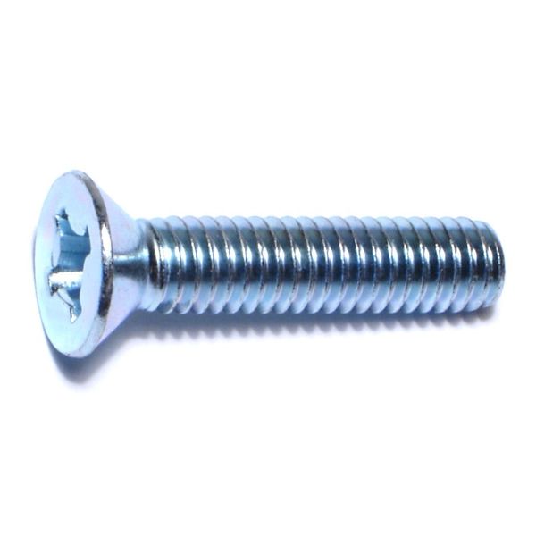 5/16"-18 x 1-1/2" Zinc Plated Steel Coarse Thread Phillips Flat Head Machine Screws