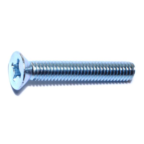 5/16"-18 x 2" Zinc Plated Steel Coarse Thread Phillips Flat Head Machine Screws