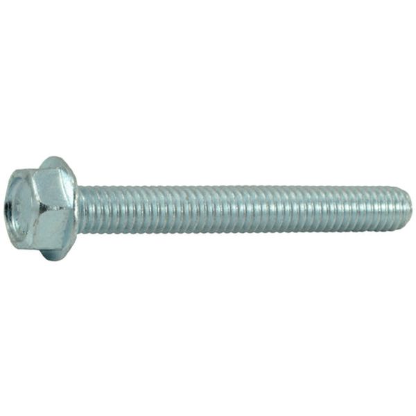 5/16"-18 x 2-1/2" Zinc Plated Grade 5 Steel Coarse Thread Hex Washer Head Serrated Flange Bolts