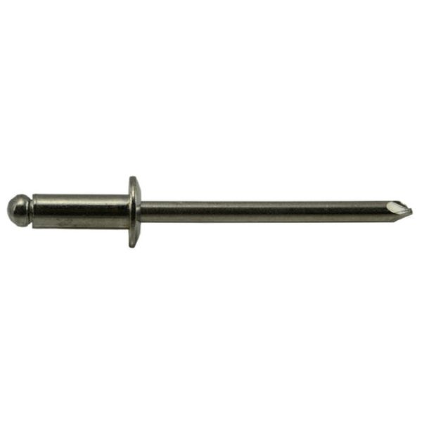5/32" - 1/8" x 1/4" 18-8 Stainless Steel Dome Head Blind Pop Rivets