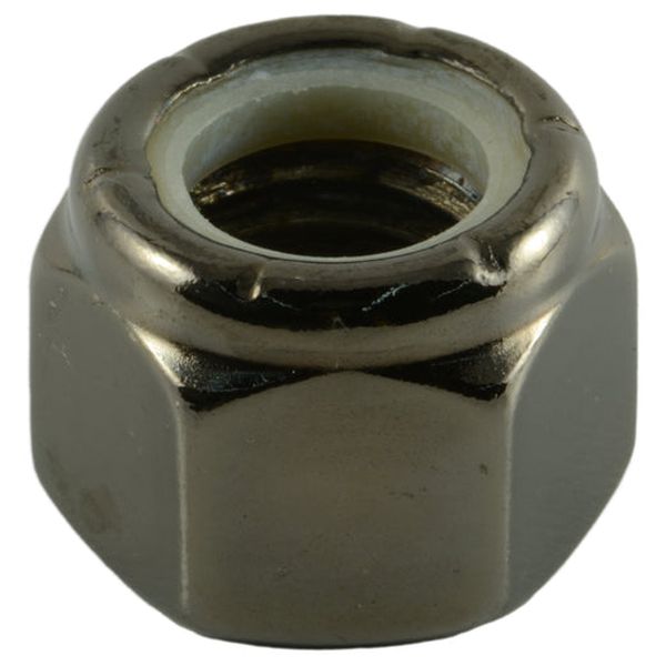 5/8"-11 Black Chrome Plated Steel Coarse Thread Nylon Insert Lock Nuts