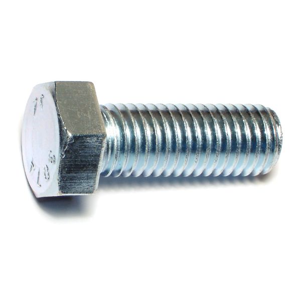 5/8"-11 x 1-3/4" Zinc Plated Grade 2 / A307 Steel Coarse Thread Hex Bolts