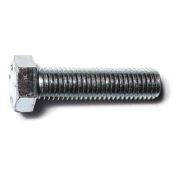 5/8"-11 x 2-1/2" Zinc Plated Steel Coarse Full Thread Hex Head Tap Bolts