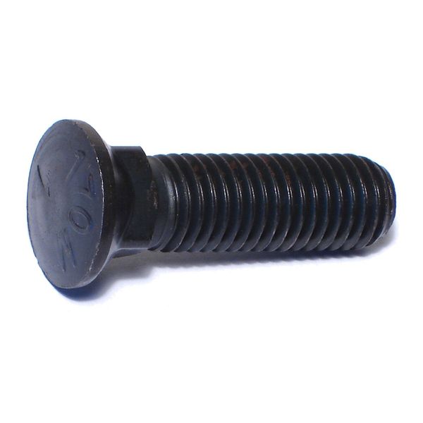 5/8"-11 x 2-1/4" Plain Grade 8 Steel Coarse Thread Domed Head Plow Bolts