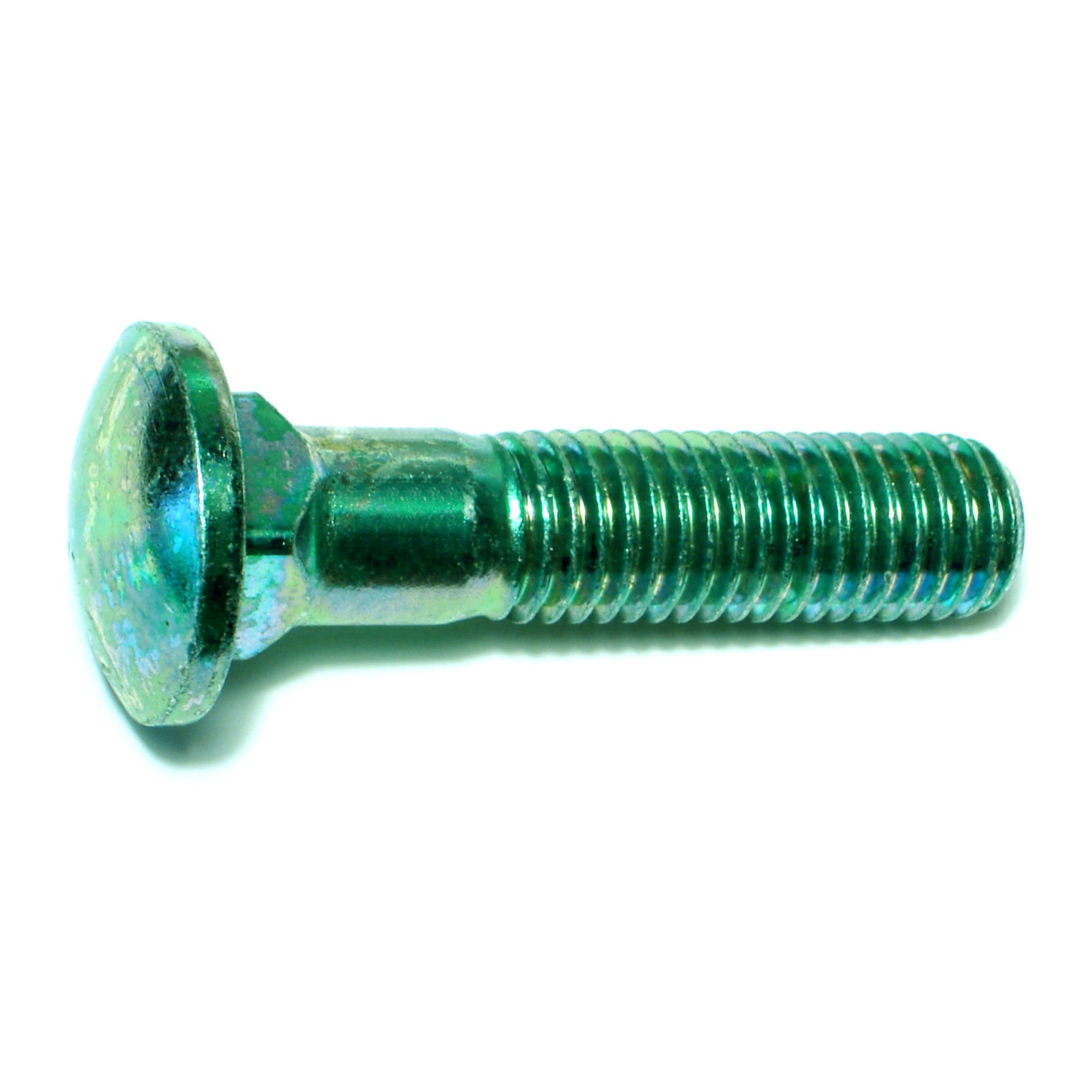 5/8"-11 x 2-3/4" Green Rinsed Zinc Plated Grade 5 Steel Coarse Thread Carriage Bolts