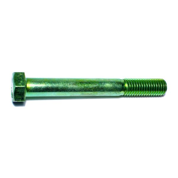 5/8"-11 x 5" Green Rinsed Zinc Plated Grade 5 Steel Coarse Thread Carriage Bolts