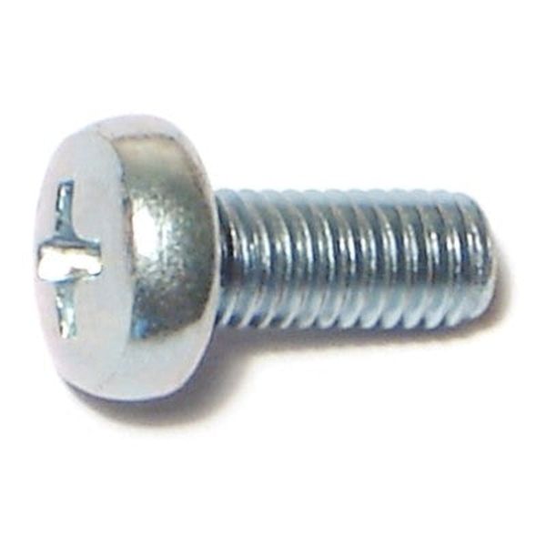 5mm-0.8 x 12mm Zinc Plated Class 4.8 Steel Coarse Thread Phillips Pan Head Machine Screws