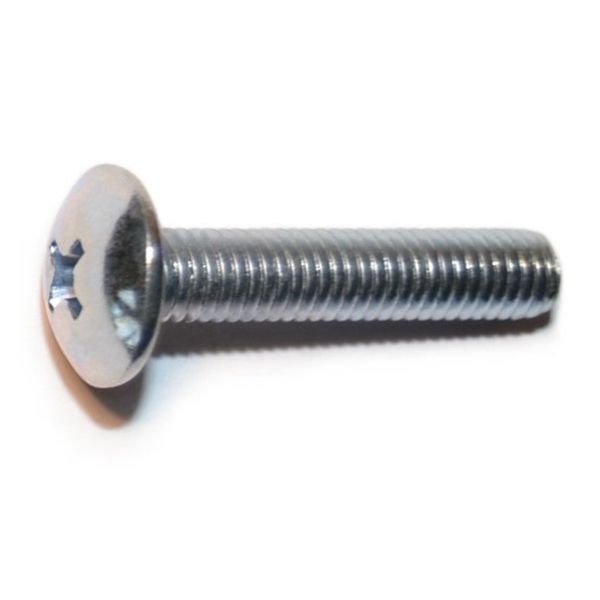 5mm-0.8 x 25mm Zinc Plated Class 4.8 Steel Coarse Thread Phillips Truss Head Machine Screws