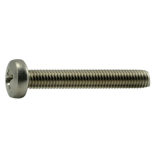 5mm-0.8 x 35mm A2 Stainless Steel Coarse Thread Phillips Pan Head Machine Screws