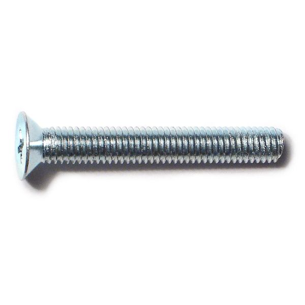 5mm-0.8 x 35mm Zinc Plated Class 4.8 Steel Coarse Thread Phillips Flat Head Machine Screws