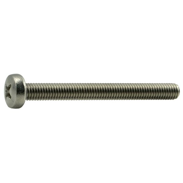 5mm-0.8 x 50mm A2 Stainless Steel Coarse Thread Phillips Pan Head Machine Screws