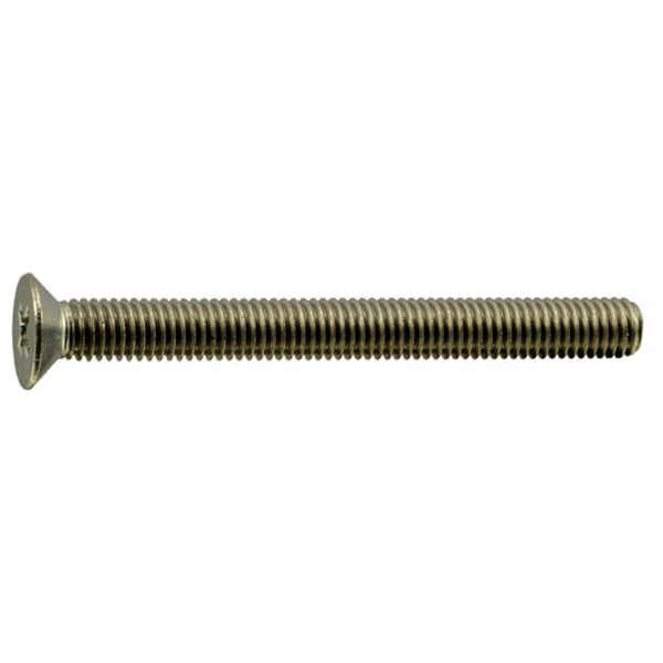 5mm-0.8 x 50mm A2 Stainless Steel Coarse Thread Phillips Flat Head Machine Screws