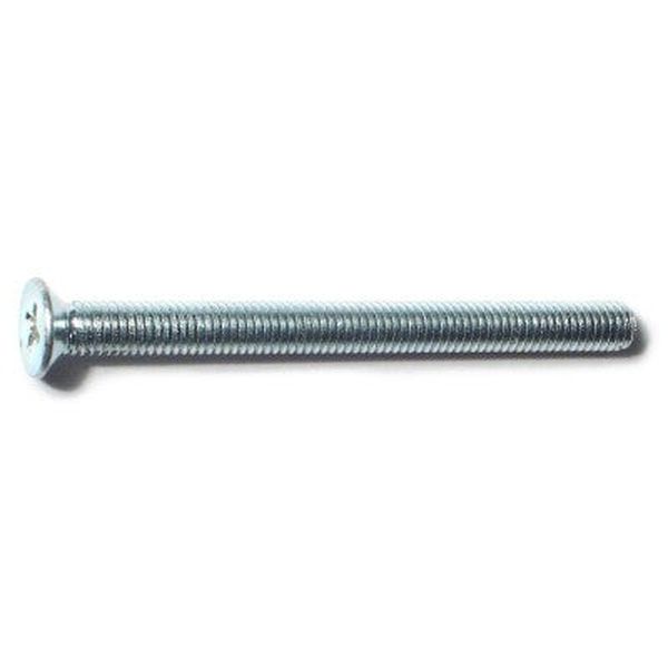 5mm-0.8 x 60mm Zinc Plated Class 4.8 Steel Coarse Thread Phillips Flat Head Machine Screws