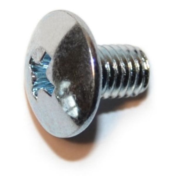 5mm-0.8 x 8mm Zinc Plated Class 4.8 Steel Coarse Thread Phillips Truss Head Machine Screws