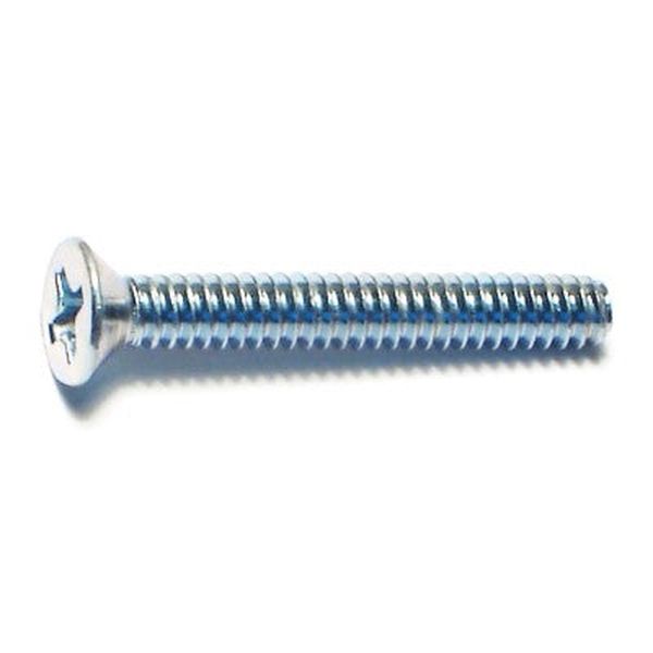 #6-32 x 1" Zinc Plated Steel Coarse Thread Phillips Flat Head Machine Screws