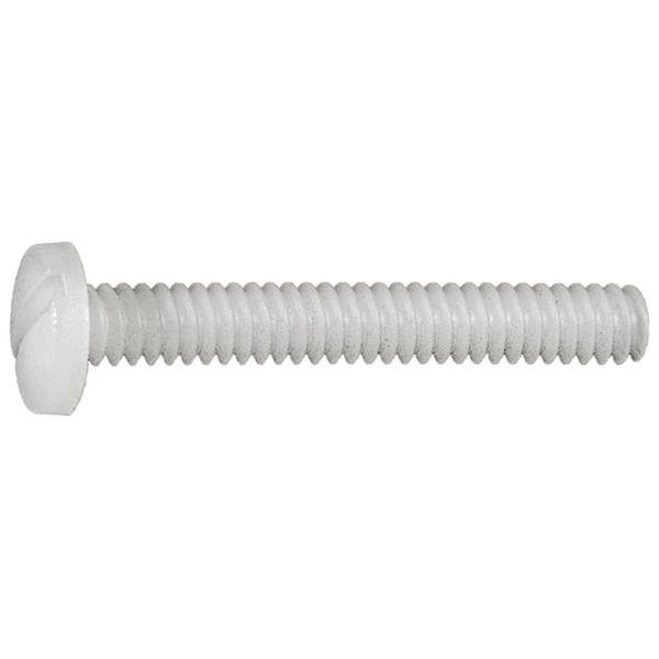 #6-32 x 1" Nylon Plastic Coarse Thread Slotted Binding Machine Screws