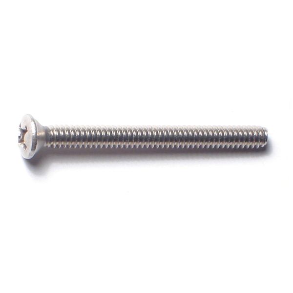 #6-32 x 1-1/2" 18-8 Stainless Steel Coarse Thread Phillips Oval Head Machine Screws