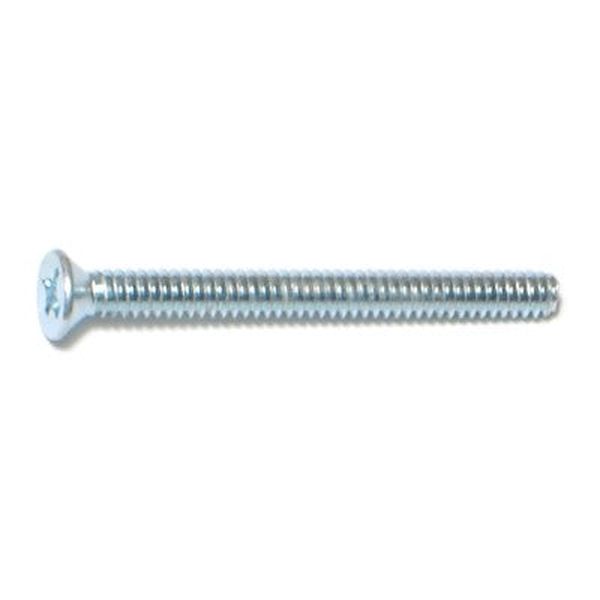 #6-32 x 1-1/2" Zinc Plated Steel Coarse Thread Phillips Flat Head Machine Screws