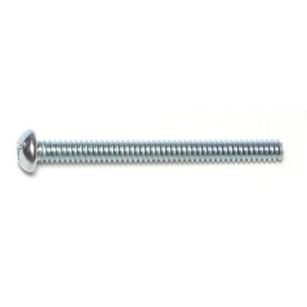 #6-32 x 1-1/2" Zinc Plated Steel Coarse Thread Phillips Round Head Machine Screws