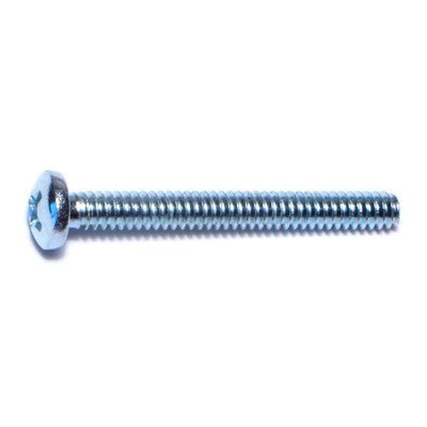 #6-32 x 1-1/4" Zinc Plated Steel Coarse Thread Phillips Pan Head Machine Screws