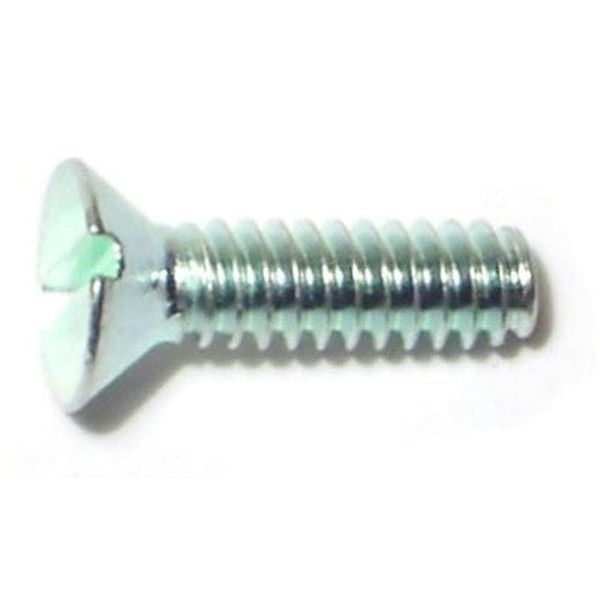 #6-32 x 1/2" Zinc Plated Steel Coarse Thread Slotted Flat Head Machine Screws