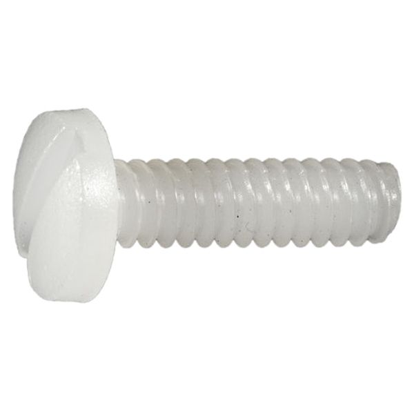 #6-32 x 1/2" Nylon Plastic Coarse Thread Slotted Binding Machine Screws
