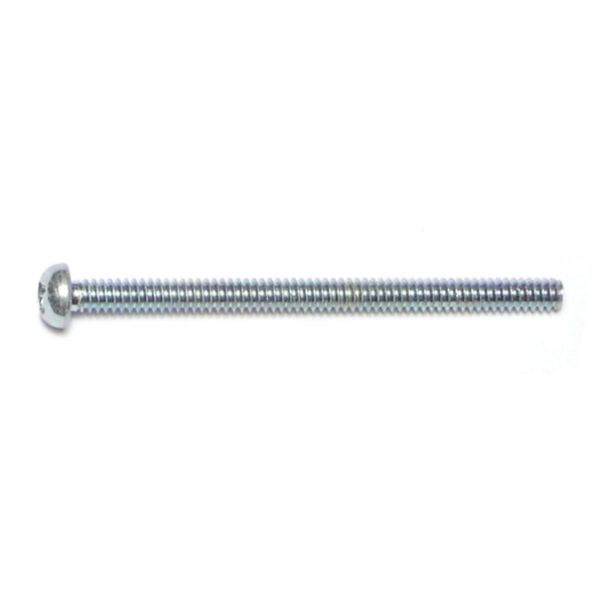 #6-32 x 2" Zinc Plated Steel Coarse Thread Phillips Round Head Machine Screws