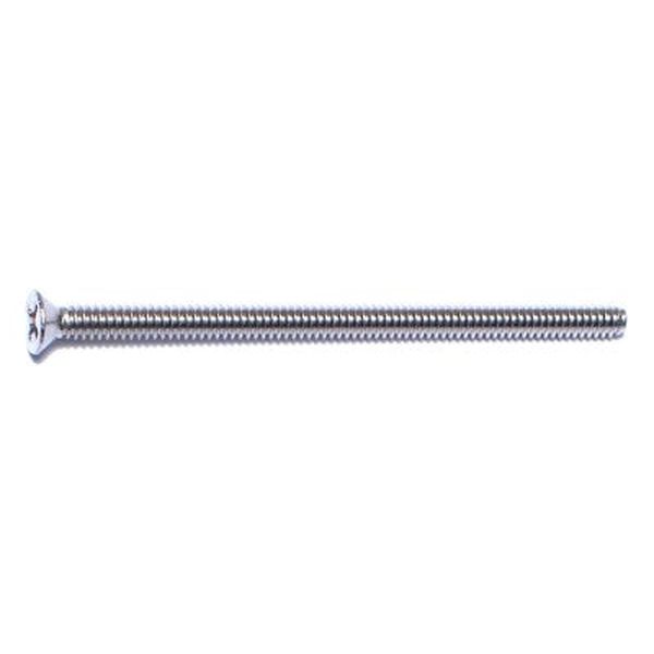 #6-32 x 2-1/2" 18-8 Stainless Steel Coarse Thread Phillips Flat Head Machine Screws