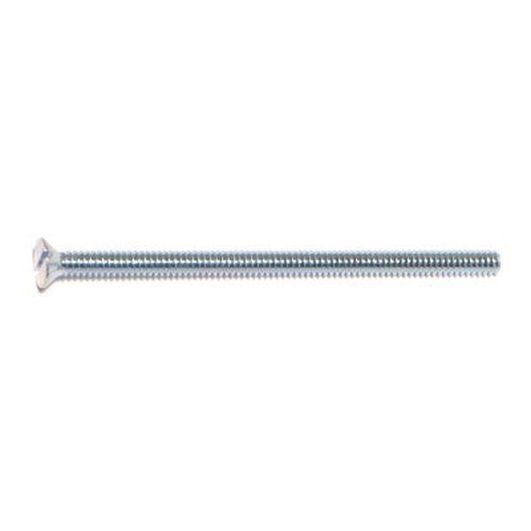 #6-32 x 2-1/2" Zinc Plated Steel Coarse Thread Slotted Flat Head Machine Screws