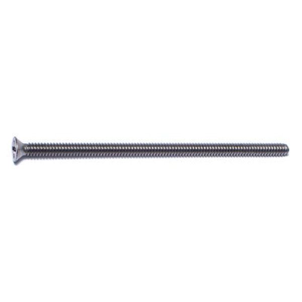 #6-32 x 3" 18-8 Stainless Steel Coarse Thread Phillips Flat Head Machine Screws