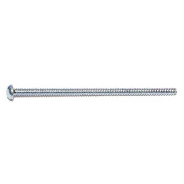 #6-32 x 3" Zinc Plated Steel Coarse Thread Slotted Round Head Machine Screws