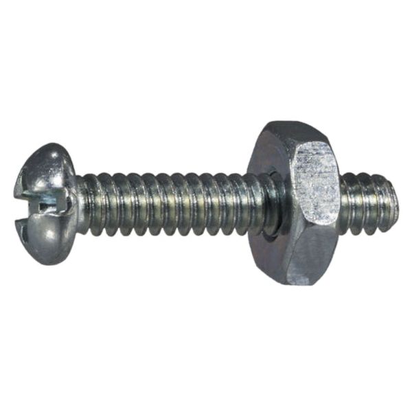 #6-32 x 3/4" Zinc Plated Steel Coarse Thread Combo Round Head Machine Screws