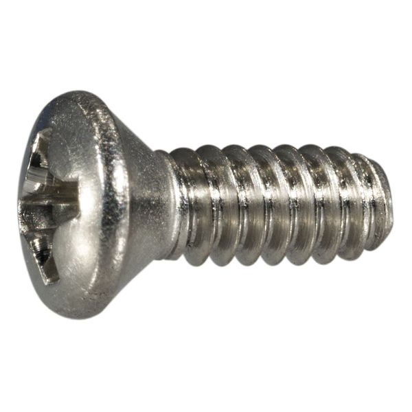 #6-32 x 3/8" 18-8 Stainless Steel Coarse Thread Phillips Oval Head Machine Screws