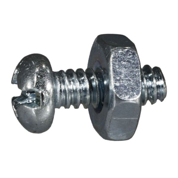 #6-32 x 3/8" Zinc Plated Steel Coarse Thread Combo Round Head Machine Screws