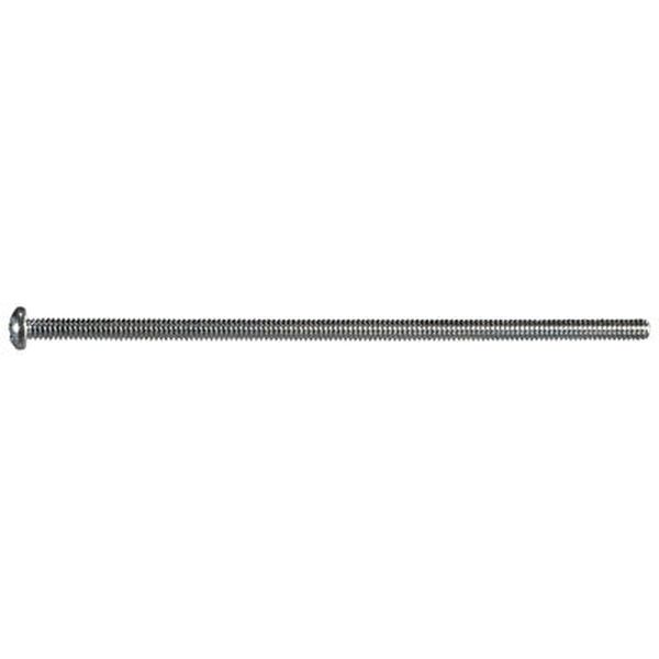 #6-32 x 4" Zinc Plated Steel Coarse Thread Phillips Pan Head Machine Screws